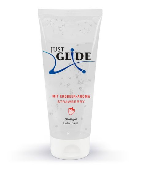 Лубрикант Just Glide Strawberry на водной основе 200 мл Sex Aura