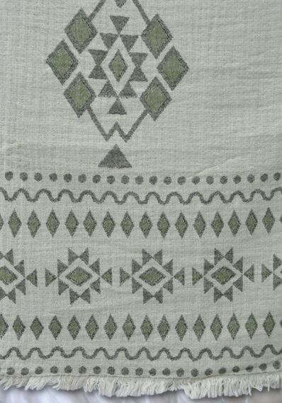 Муслиновое покрывало Kayra 210x250 см MP3, Хаки | Зображення 1