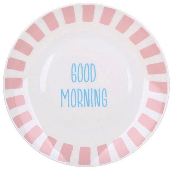 Набір 4 порцелянові тарілки "Italia Good Morning" Ø20.5см, кольорові | Зображення 1