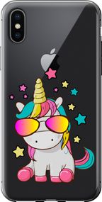 Чехол на iPhone X Единорог в очках "4879u-1050-17620"