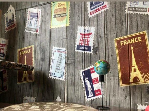 Самоклеюча 3D панель 700х700х4мм Поштові марки (091) SW-00001152 | Зображення 5