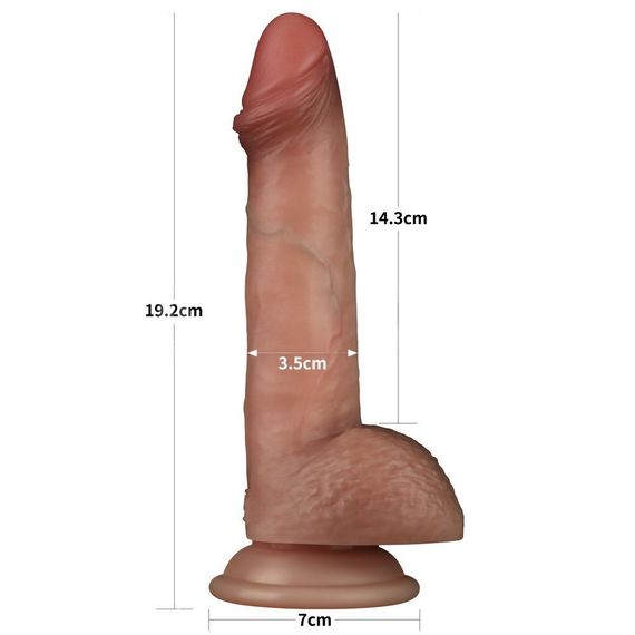 Фалоімітатор - Sliding Skin Pro Dual Layer Silicone Dong 7.5'' Sex Aura | Зображення 1