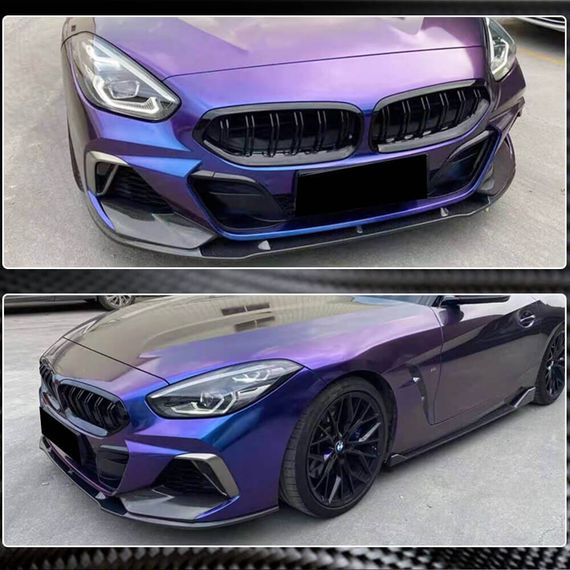 Накладка на передній бампер Карбон V5 (M-Sport) для BMW Z4 (G29) 2018- рр | Зображення 3