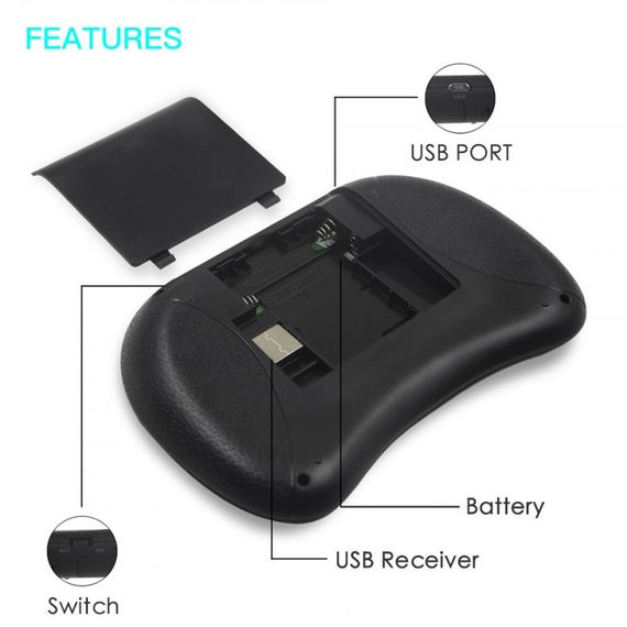 Мініклавіатура для Smart TV з підсвіткою UKC i8 + touch з тачпадом USB | Зображення 4
