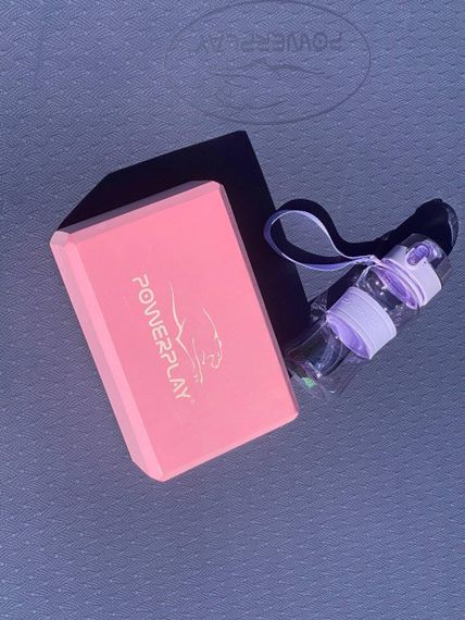 Блок для йоги 2 шт. (пара) PowerPlay 4006 Yoga Brick EVA Рожеві | Зображення 9