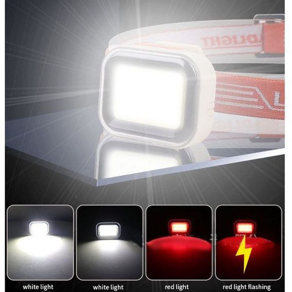 Налобний ліхтар зі зручним ремінцем для голови CY-2027-B-COB(white+red), Ліхтар на лоб потужний VZ-63 | Зображення 6