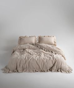 Постельное белье Limasso Stonewashed Exclusive Ranforсe 160 х 220 см Oxford Tan