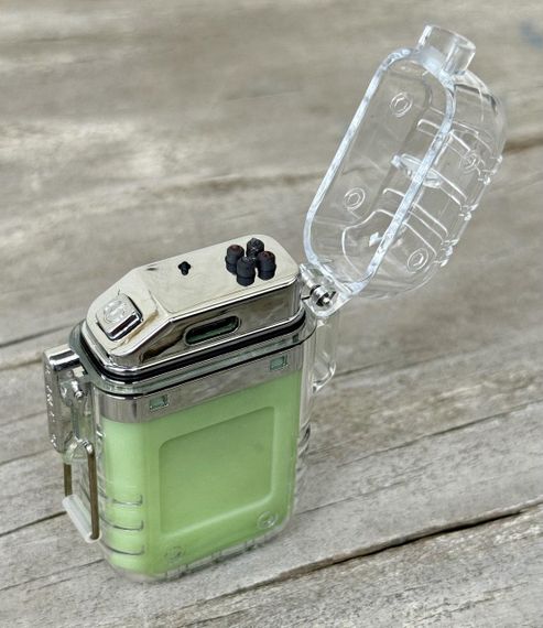 Електроімпульсна запальничка Explorer F38, дві дуги, з ліхтариком - Luminous Green | Зображення 2