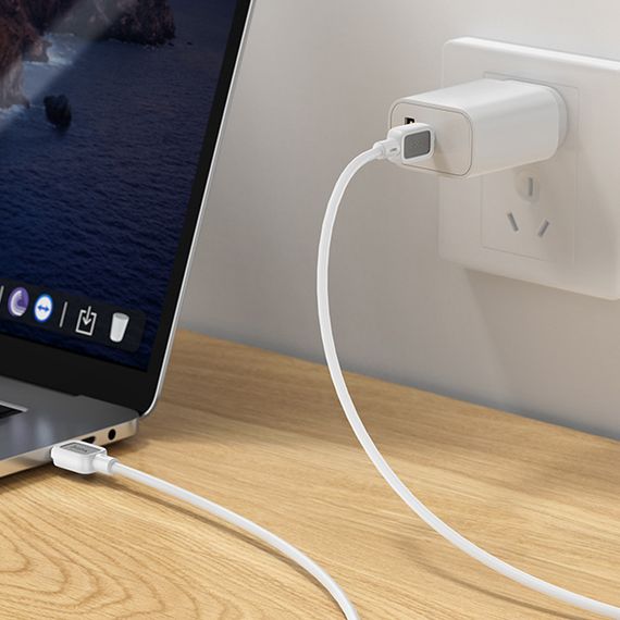 Дата кабель Hoco X108 Benefit 60W Type-C to Type-C (1m) White | Зображення 2