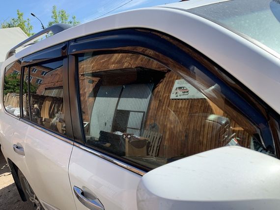 Ветровики 8 см (4 шт, HIC) для Lexus LX570 / 450d | Зображення 6