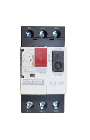 Автоматичний вимикач 1АВД 2.5-1.6А захисту двигуна 220V 0.37kW / 400V 0.75kW Ny95504991 | Зображення 1