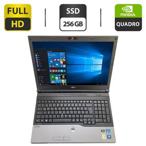 Мобільна робоча станція Б-клас Fujitsu Celsius H720 / 15.6" (1920x1080) TN / Intel Core i7-3720QM (4 (8) ядра по 2.6 - 3.6 GHz) / 32 GB DDR3 / 256 GB SSD / nVidia Quadro K1000M, 2 GB GDDR3, 128-bit / WebCam б/в