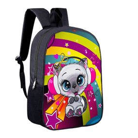 Рюкзак дитячий з котом 34х27 см, ранець міський з котиком для хлопчика, дівчинки (00489)