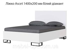 Ліжко Ascet (Аскет) Art in Head, у скандинавському стилі 1400х20000 мм колір Білий діамант