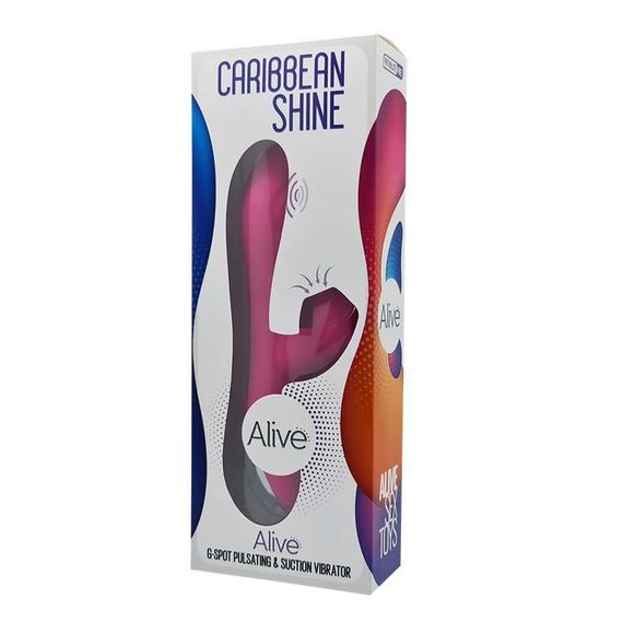 Вібратор-кролик 3 в 1 з вакуумом і пульсівною стимуляцією точки G Alive Caribbean Shine Magenta | Зображення 1