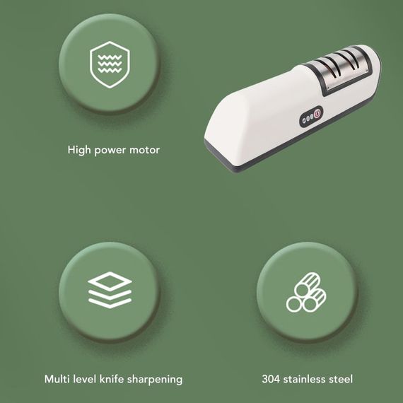 Електрична точилка для ножів і ножиць з акумулятором • USB електрична точилка для кухонних інструментів | Зображення 3