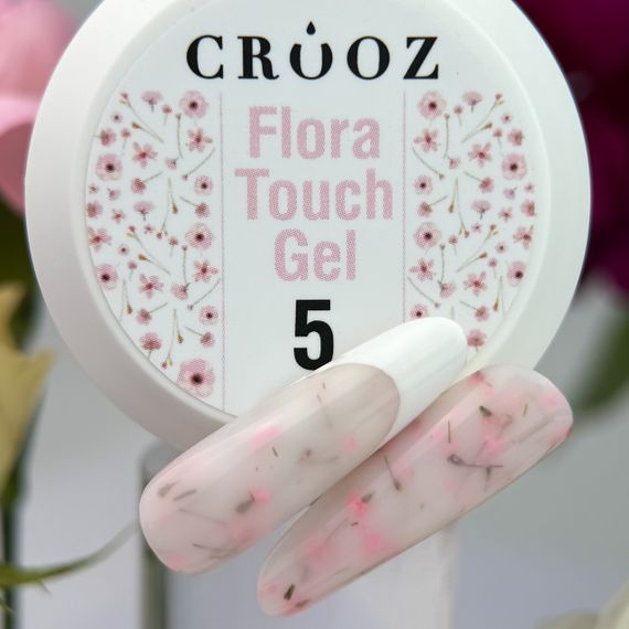 Гель для наращивания ногтей Crooz Flora Touch Gel 05 (с сухоцветами) 15мл | Зображення 2