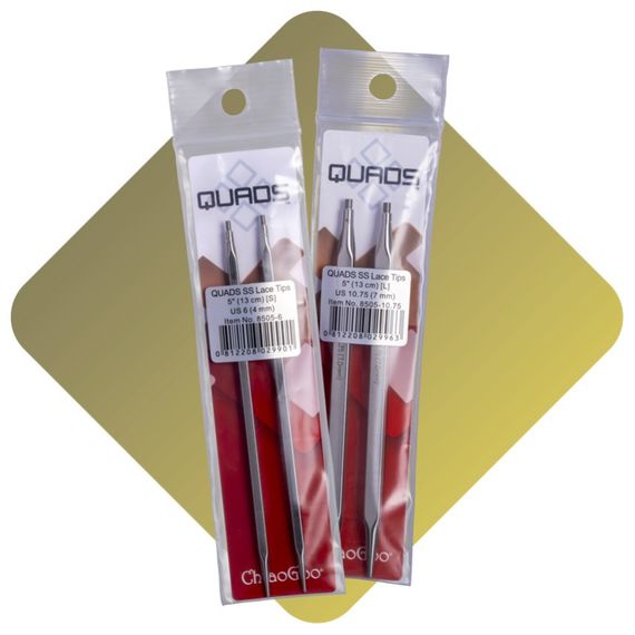 Спиці знімні ChiaoGoo Quads (квадратні) Lace, 13 см (3,75 мм)