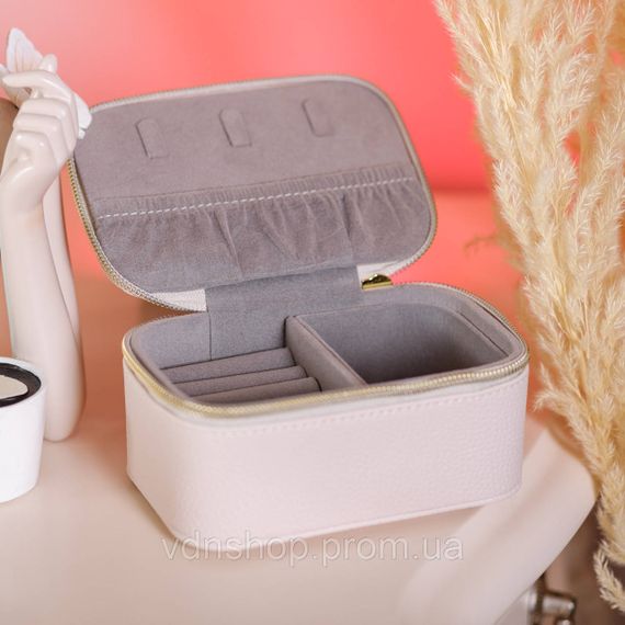Скринька для прикрас з еко шкіри на блискавці міні органайзер для ювелірних виробів HP-5-26BE | Зображення 4