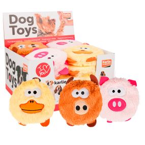 Flamingo Plush Head Duck Pig Wild іграшка для собак, 13 см