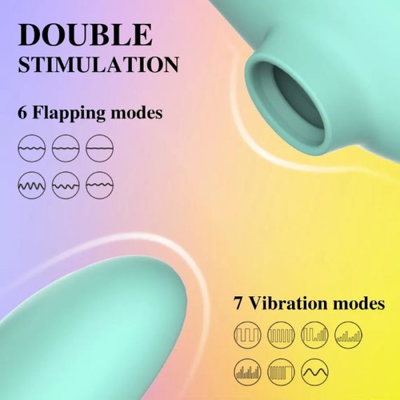 Вибратор двойной стимуляции Every Night Toys вакуум с эффектом посасывания и стимуляция точки G sexstyle | Зображення 7