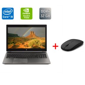 Мобільна робоча станція Б-клас HP zBook 15 G6 / 15.6" (3840x2160) IPS / Intel Core i9-9880H (8 (16) ядер по 2.3 - 4.8 GHz) / 32 GB DDR4 / 512 GB SSD / nVidia Quadro T1000, 4 GB GDDR5, 128-bit / WebCam / Fingerprint б/в + Подарунок Бездротова миша / USB