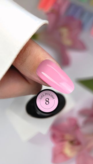 Гель-лак Crooz 08 (яскравий світло-рожевий) 8мл | Зображення 3