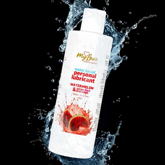 2в1 лубрикант та масажний гель - MyLove Aroma Series Intim&Massage Watermelon, 300 мл Sex Aura | Зображення 3