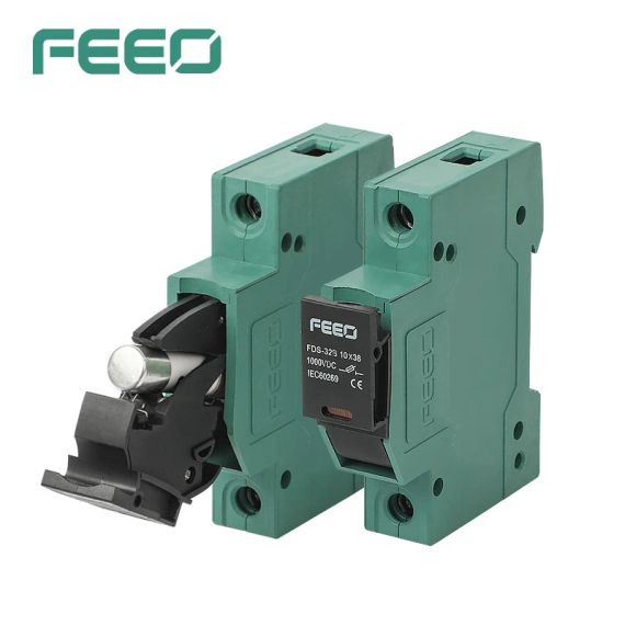Запобіжник 6,8,10,15,20,25,30А (обмежувач) в корпусі DC FEEO 1000V FDS-32B 10х38 (з тримачем/роз'єднувачем) | Зображення 4