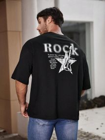 Футболка мужская с принтом повседневная M Черная