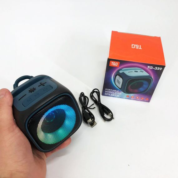 Портативна Bluetooth колонка TG359 7W з RGB підсвічуванням. RQ-450 Колір: чорний | Зображення 2