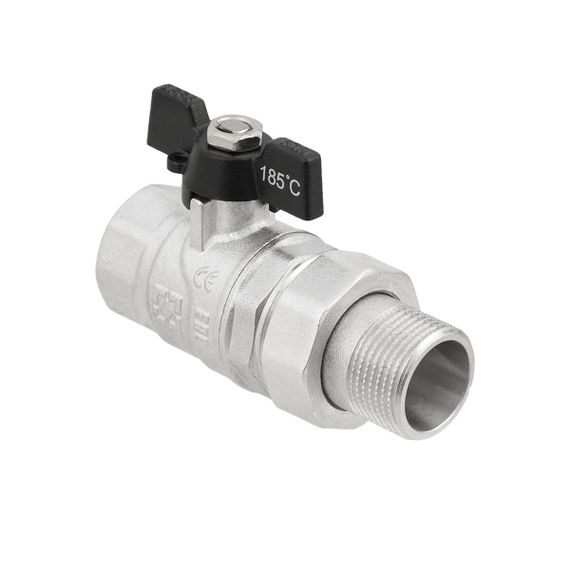 Кран кульовий з американкою Raftec BLACK PN40 ВЗ 3/4" метелик DRBS2 | Зображення 4