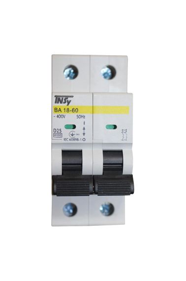 Автоматичний вимикач ВА18-60 2Р 25А 6кА х-ка D Ny95504793 | Зображення 1