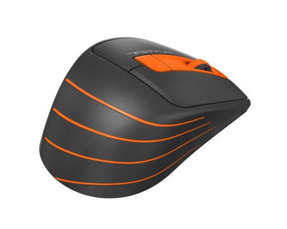 Миша бездротова A4Tech Fstyler FG30S (Orange), безшумна, USB, колір чорний+помаранчевий | Зображення 6