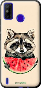 Чохол на Tecno Spark 6 Go KE5 Єнотик з кавуном "4605b-2452-2448"