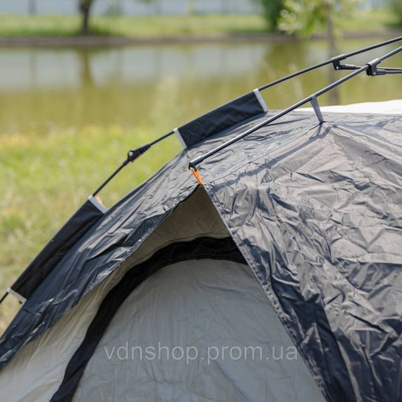 Намет автоматичний тримісний 2 на 2 (м) кемпінговий туристичний LU-016B Чорний | Зображення 7