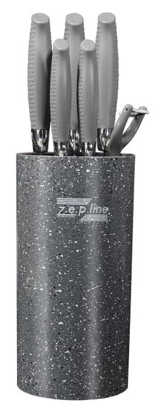 Набір ножів на підставці Zepline ZP-046 сірий (43271-ZP-046_601) | Зображення 3