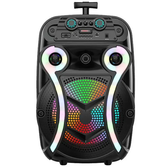 Портативна колонка бумбокс XPRO ZQS15102 валіза 30Вт, USB, SD, FM радіо, Bluetooth, 1 мікрофон, ДК (MER-15703) | Зображення 4