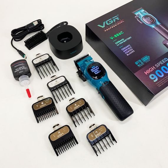 Машинка для стрижки акумуляторна VGR V-886C BLUE | Зображення 4