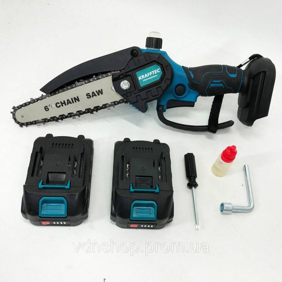 Професійна пила для гілок Krafftec, Ланцюгова пила для різання дерева Акумуляторна ланцюгова EC-46 | Зображення 4