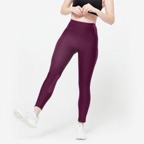 Легінси жіночі для фітнесу з кишенею сливові - 2XL / W39 L31