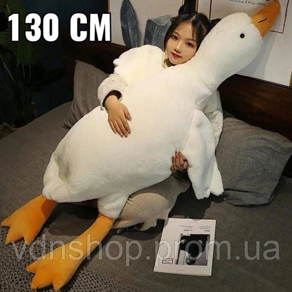 Гуси-обійми 130, М'яка іграшка гуска-повторюшка, Гусак-подушка з м'якого матеріалу FH-77 | Зображення 2