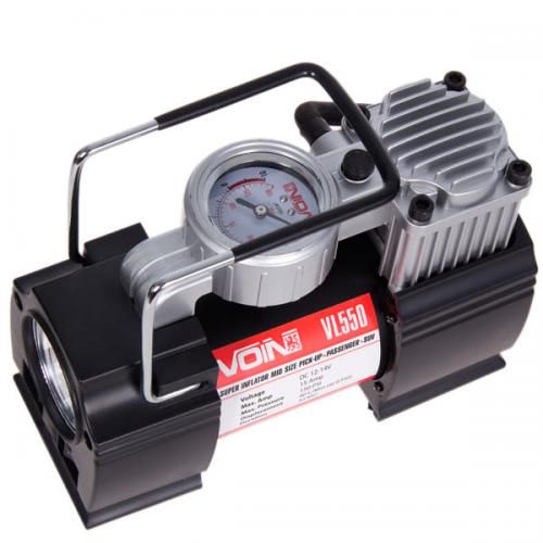 Компресор автомобільний "VOIN" VL-550 150psi/15Amp/40л/прикур./дефлятор/перехідник на клеми | Зображення 9
