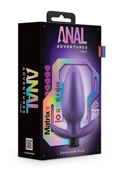 Анальний плаг з вібрацією ANAL ADVENTURES MATRIX EXCELSIOR PLUG | Зображення 4