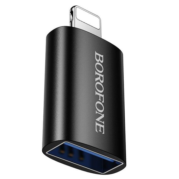 Перехідник Borofone BV26 Lightning Male to USB Female USB2.0 Black | Зображення 4