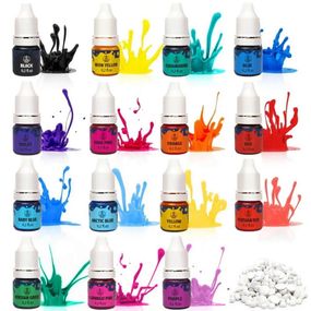 Набір рідких воскових барвників для виготовлення свічок SB-003, 16 кольорів по 5 грам