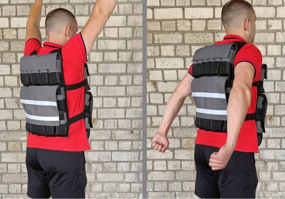 Жилет обтяжувач EasyFit Armor 18 кг набірний з кроком 0,5 кг (EF-WTV-180) | Зображення 7