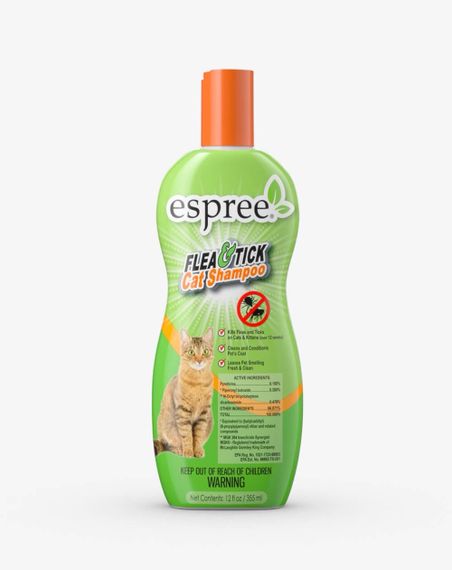 Шампунь от блох и клещей для котов Espree Flea & Tick Shampoo for Cats, 355 мл