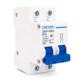 Автоматический выключатель постоянного тока CHCYZO DZ47-63DC-B16, 2P, 16A, 12-125V