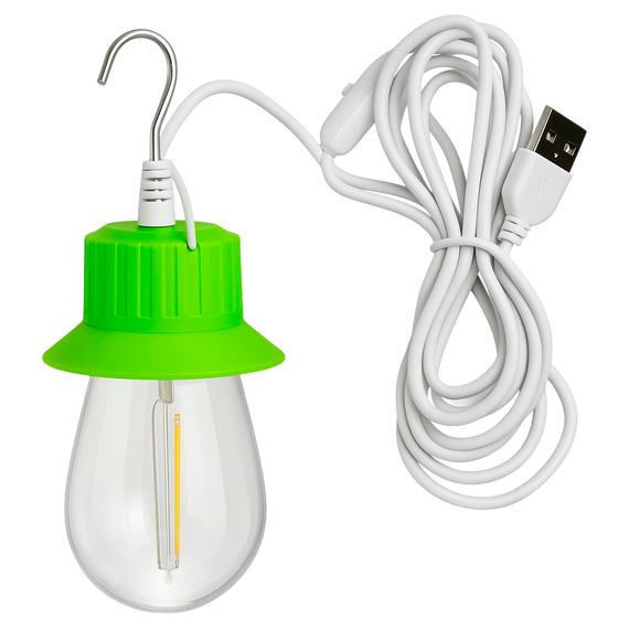 Світлодіодна LED лампа V07-COB, кабель 3 м, гак, живлення від USB/Type-C